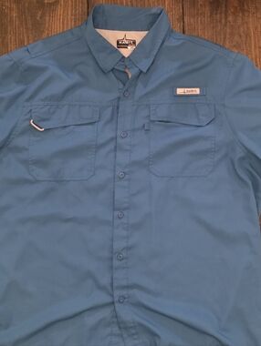 Men’s Blue Performance Fishing Shirt Habit